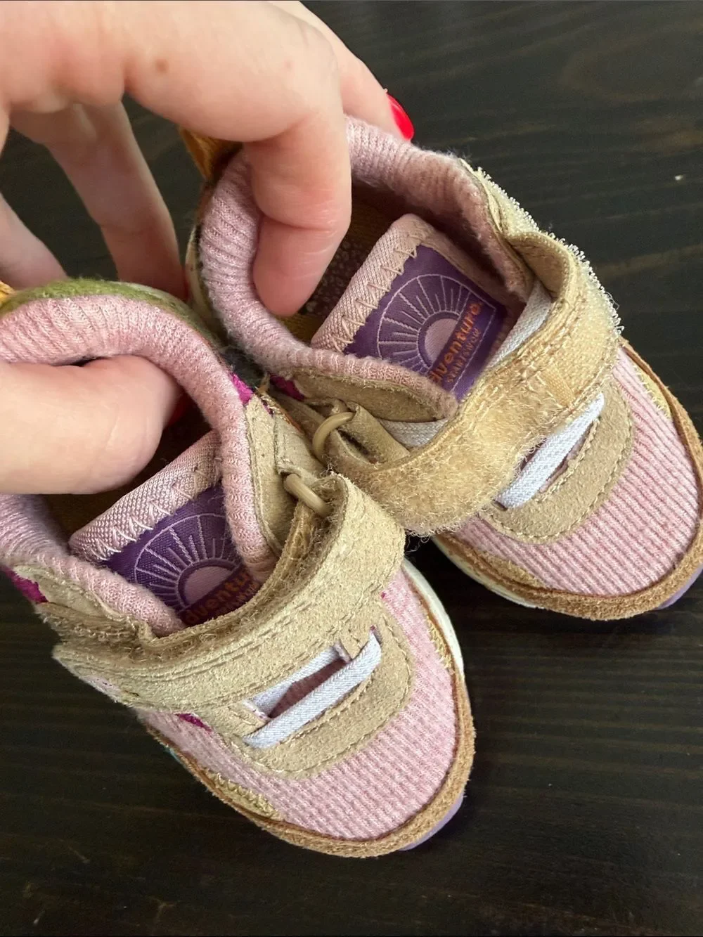 NEXT US Infant Pink Multi Elastic Lace Touch Fasten Trainers Sneakers